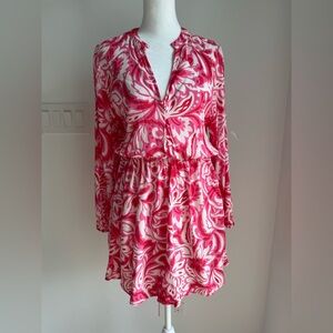 Zara Pink & White Floral Printed Mini Dress ***NO BELT